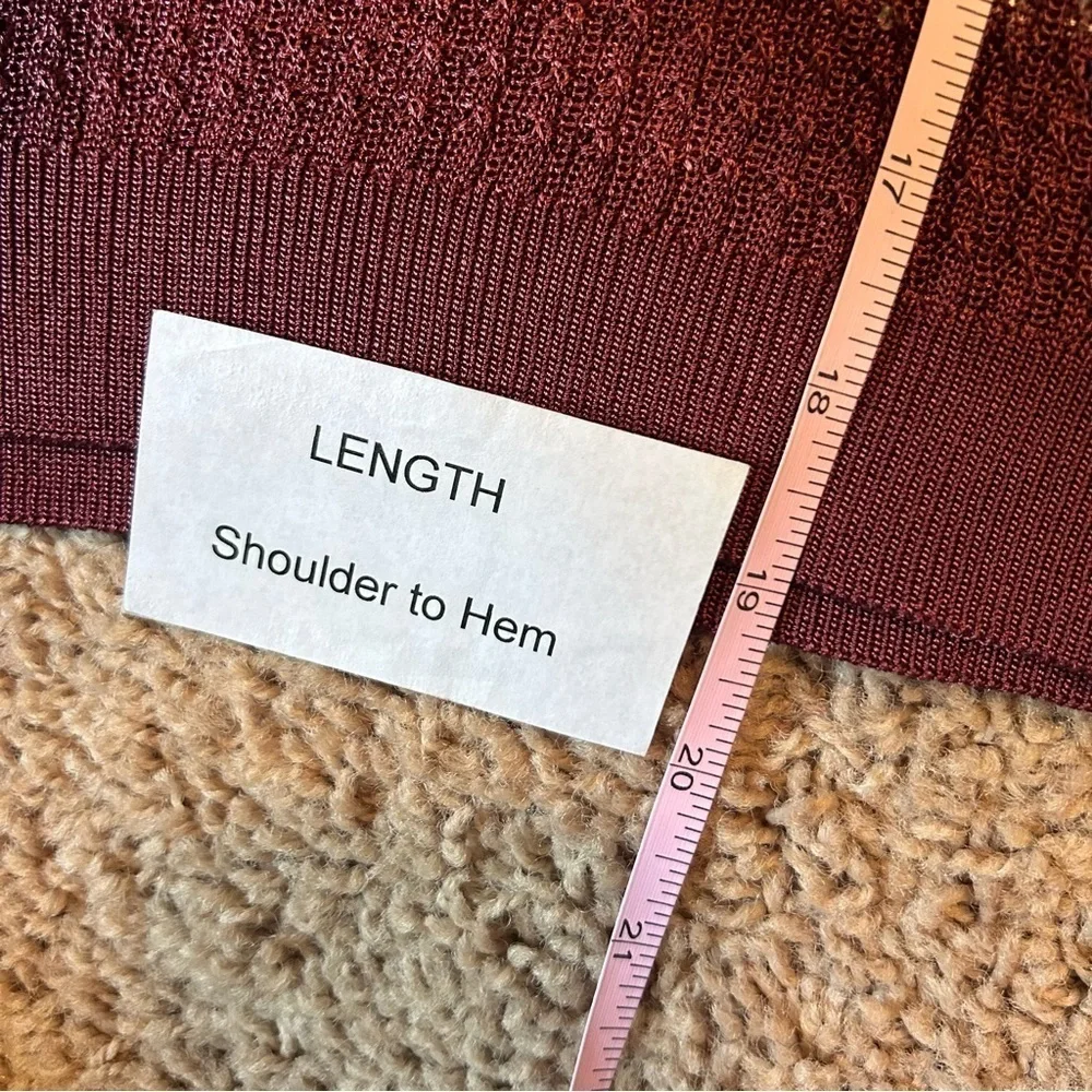 NWT Free People | H2O Crew Pullover Long Sleeve Maroon 100% Viscose Size XS